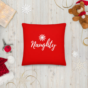 Naughty & Christmas 2 Sided Premium Pillow