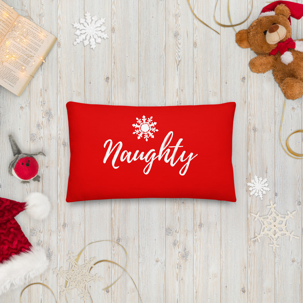 Naughty & Christmas 2 Sided Premium Pillow