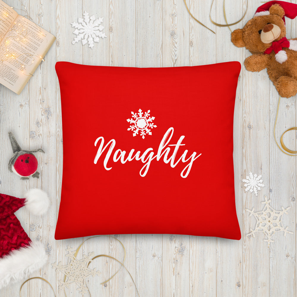 Naughty & Christmas 2 Sided Premium Pillow