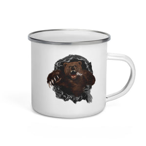 Bear Attack Enamel Mug