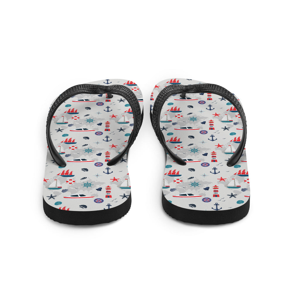 Nautical Flip-Flops