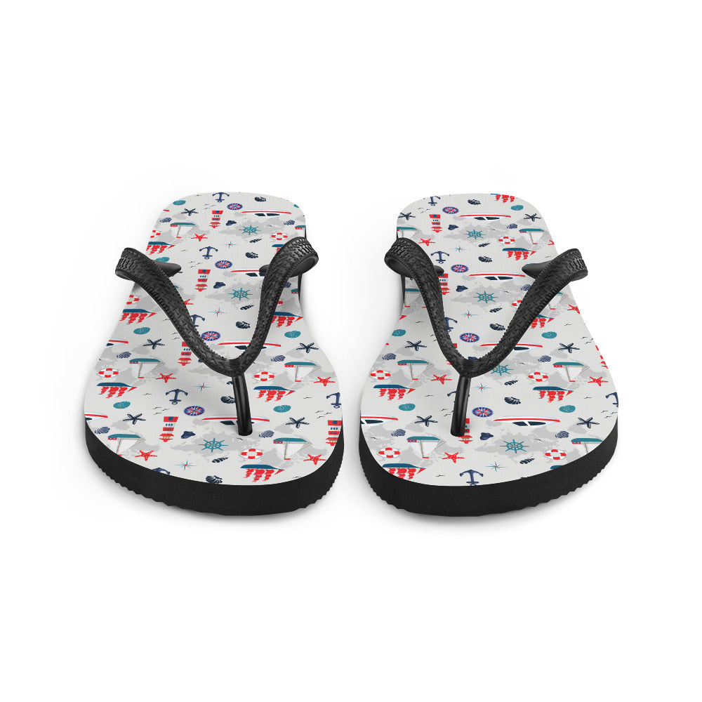 Nautical Flip-Flops