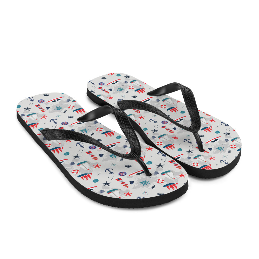 Nautical Flip-Flops