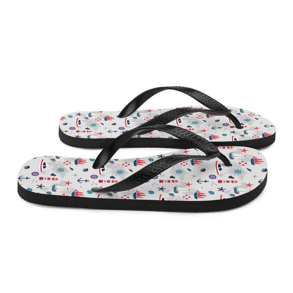 Nautical Flip-Flops