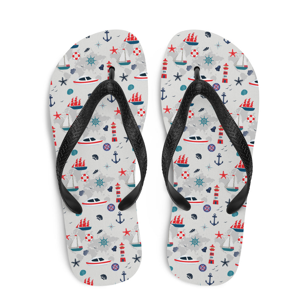 Nautical Flip-Flops